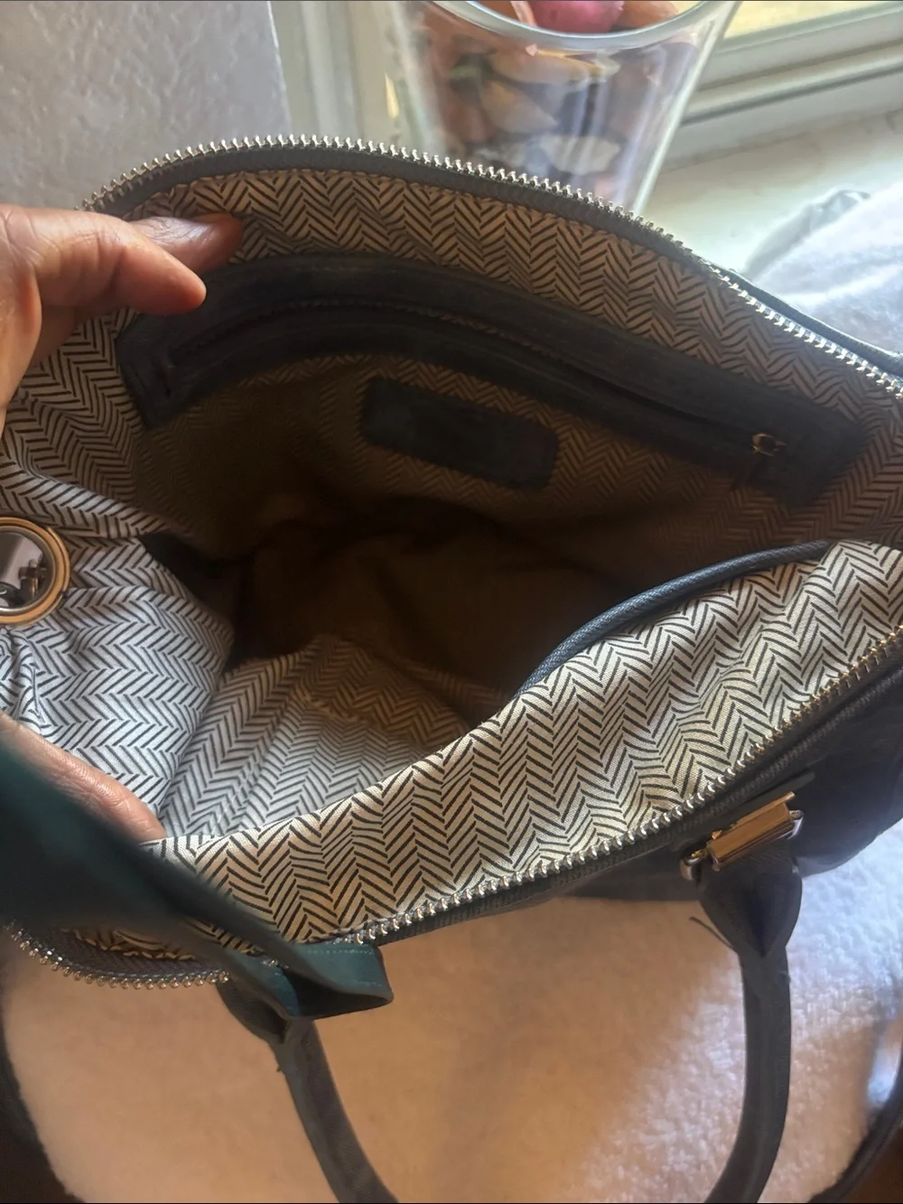 EUC Steve Madden Blue Denim Crossbody with Silver Accent Hardware